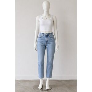Express Straight Ankle  High Rise  Jeans Blue Color Size 2R